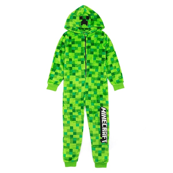 Minecraft Pojkars Creeper Pixel Bodysuit 10-11 År Grön Green 10-11 Years