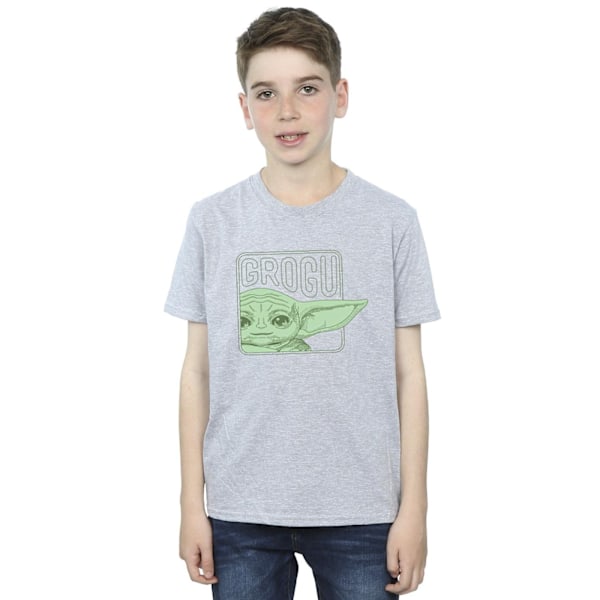 Star Wars Boys The Mandalorian Grogu Box T-Shirt 12-13 år Sp Sports Grey 12-13 Years