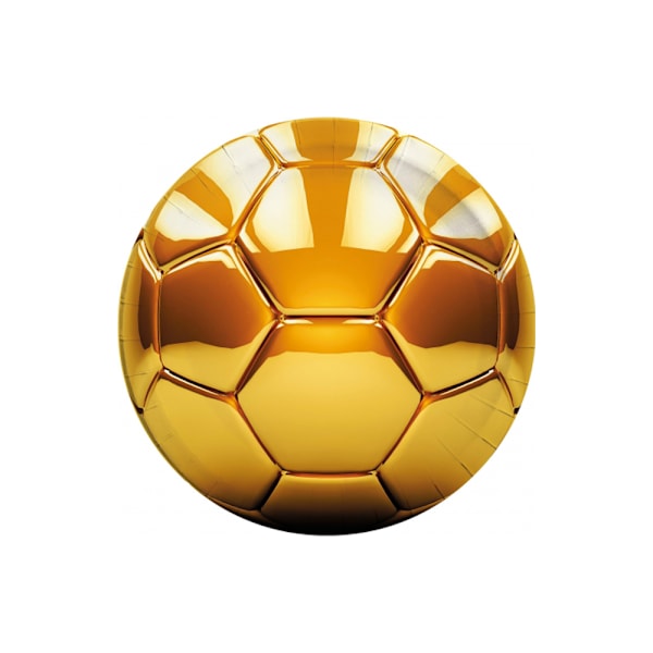Procos Pappersfotbollsfestplattor (8-pack) En Storlek Guld Gold One Size