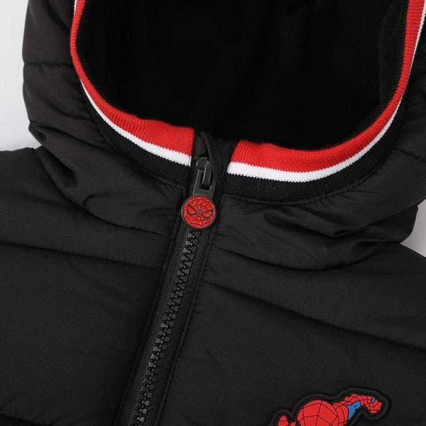 Spider-Man Barn Tvåfärgad Pufferjacka 5-6 År Svart Black/Red 5-6 Years