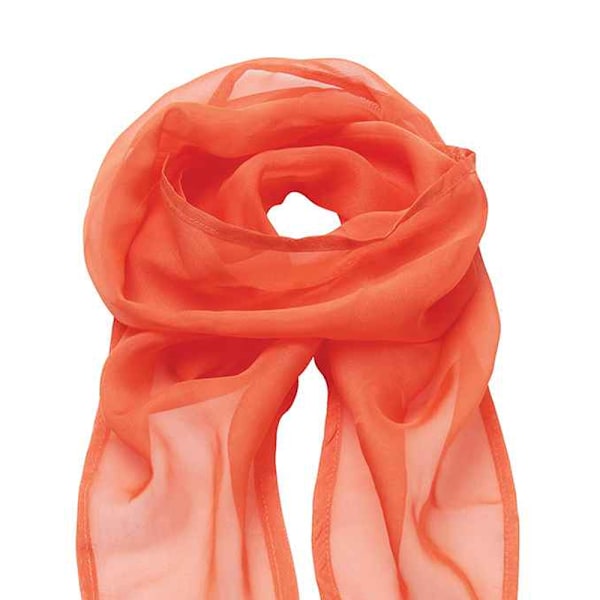 Premier Unisex Vuxen Färger Chiffong Scarf En Storlek Orange Orange One Size