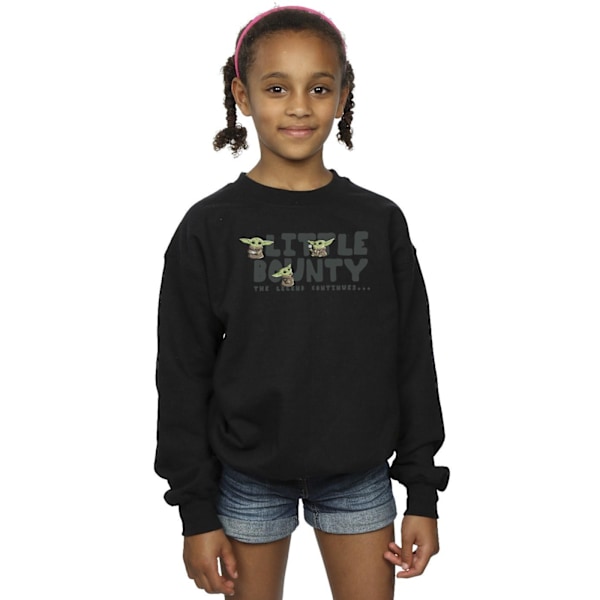 Star Wars The Mandalorian Girls Little Bounty Hunter Sweatshirt Black 9-11 Years