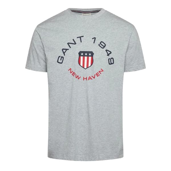Gant Herr T-shirt med bröstlogga S Ljusgrå Light Grey S
