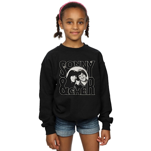 Sonny & Cher Girls Circle Photo Sweatshirt 9-11 år Svart Black 9-11 Years