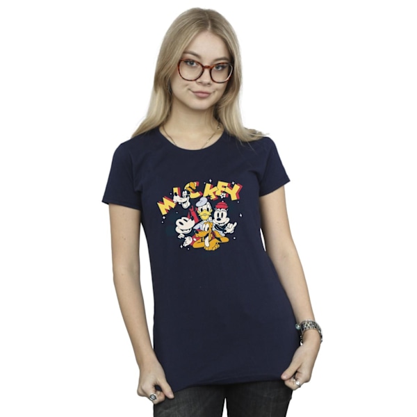 Disney Dam/Dam Mickey Mouse Group Bomull T-shirt L Marin B Navy Blue L