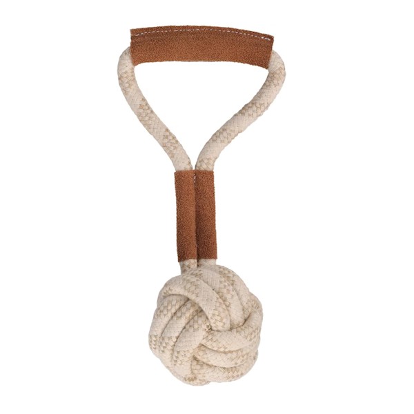 Benji & Flo Tug ´N´ Play Boll Suede Rep Hund Leksak One Size Brun Brown/Beige One Size