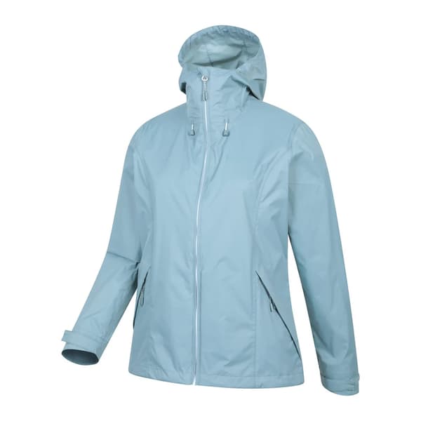 Mountain Warehouse Dam/Dam Swerve Packaway Vattentät Jacka Light Teal 8 UK