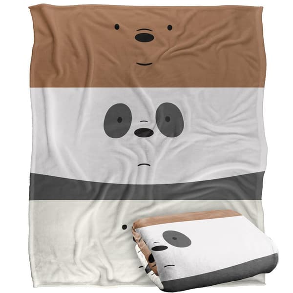 We Bare Bears Silky Stack Supersoft Filt En Storlek Flerfärgad Multicoloured One Size