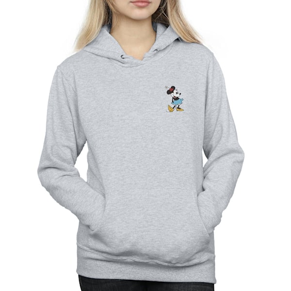 Disney Dam/Kvinnor Minnie Mouse Kick Chest Hoodie XL Heather Heather Grey XL