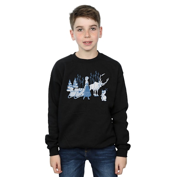 Disney Pojkar Frost Anna Sven Och Olof Tröja 7-8 År Svart Black 7-8 Years