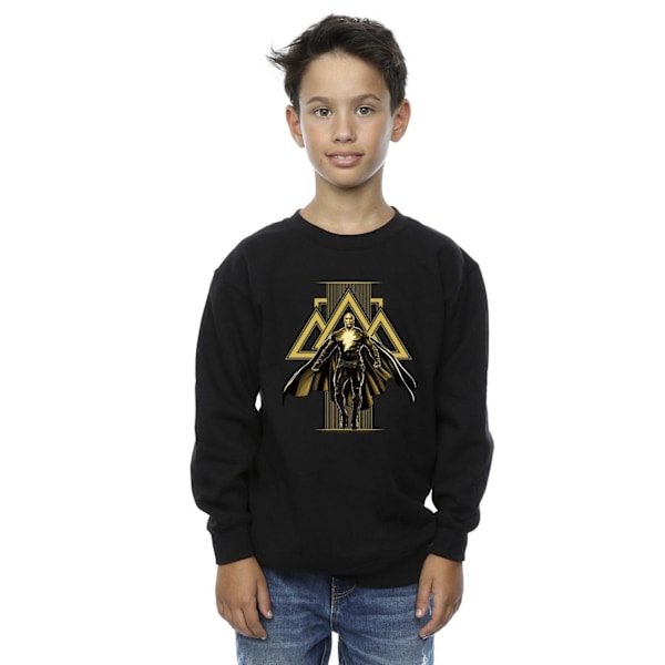 DC Comics Boys Black Adam Rising Golden Symbols Sweatshirt 5-6 Black 5-6 Years