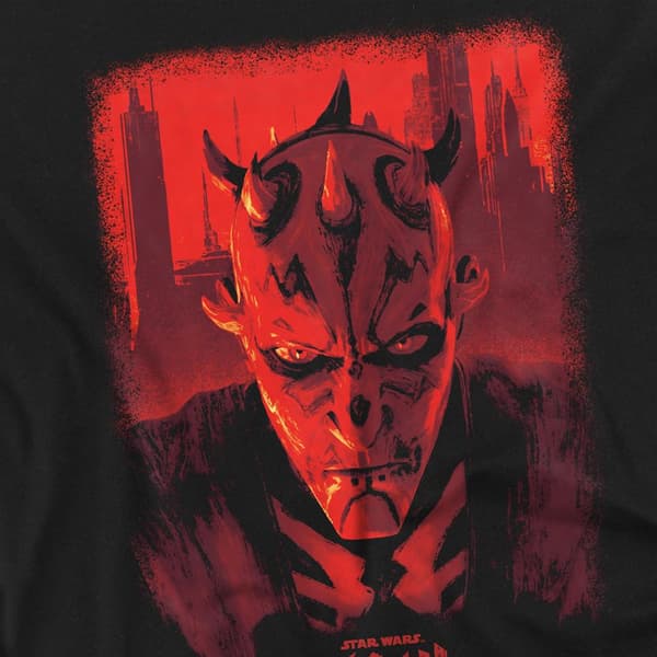 Star Wars: Maul-Shadow Lord Dam/Kvinnor Röd Stad Affisch Oversized Black XL