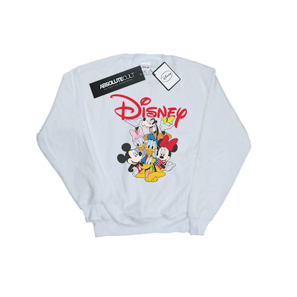 Disney Girls Mickey Mouse Crew Sweatshirt 5-6 år Vit White 5-6 Years