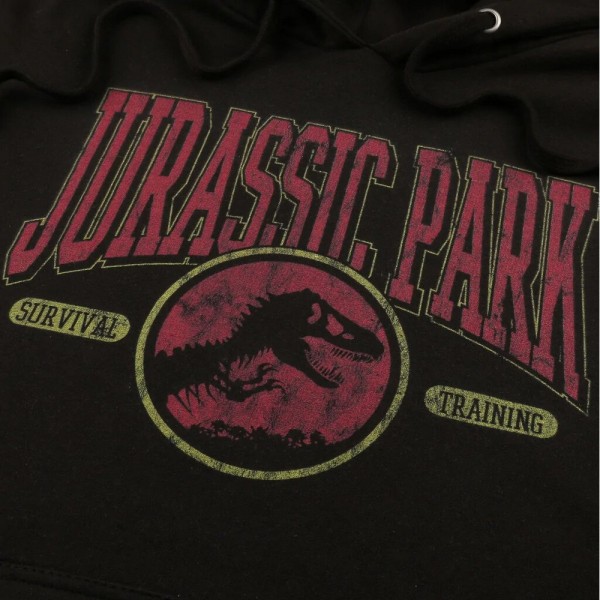 Jurassic Park Herr Survival Training Hoodie L Svart Black L