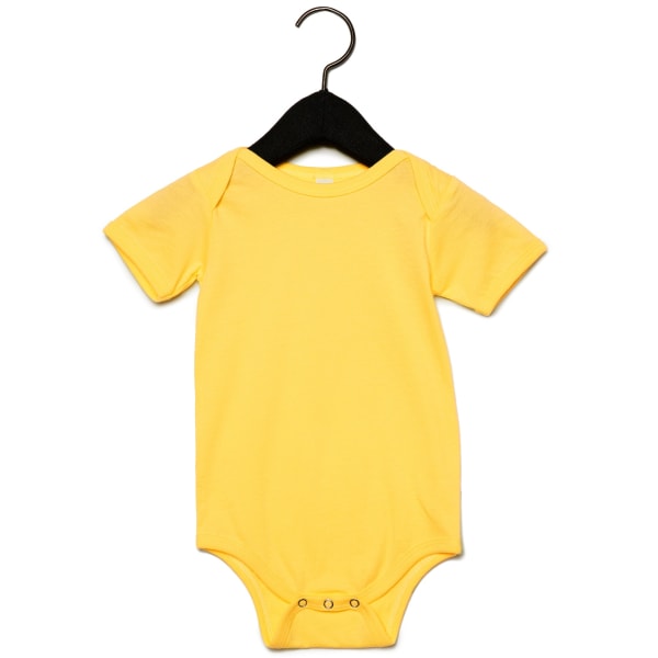 Bella + Canvas Baby Jersey Kortärmad Onesie 12-18 Månader Gul Yellow 12-18 Months