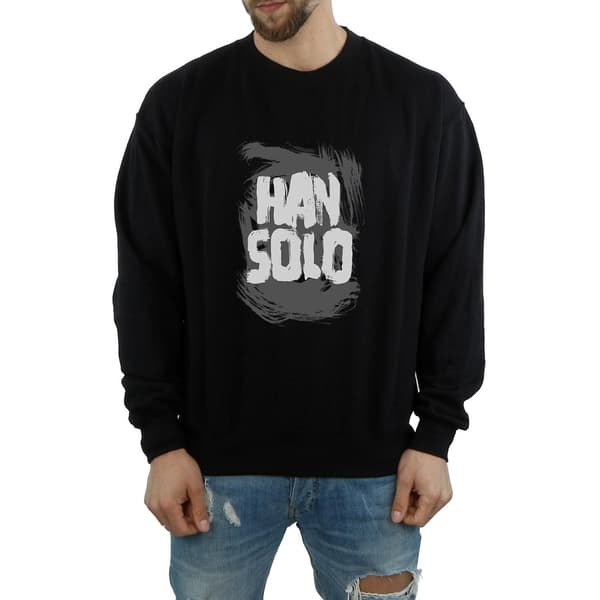 Star Wars Herr Han Solo Text Sweatshirt M Svart Black M