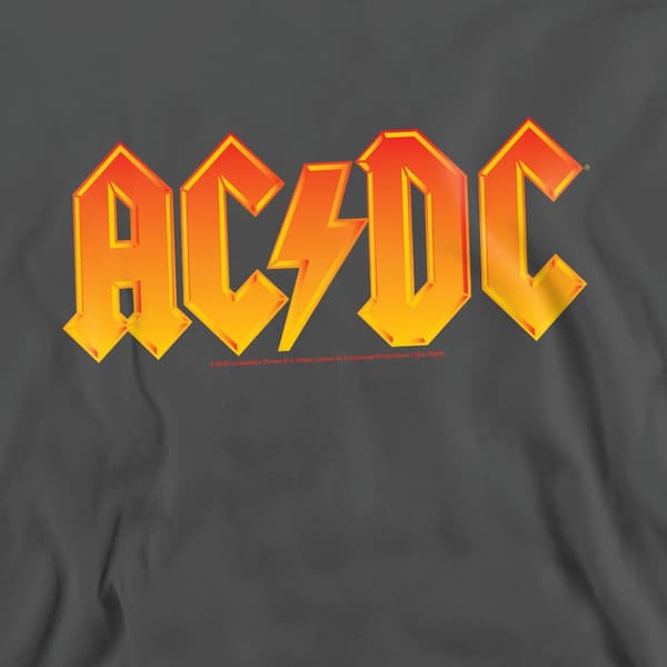 AC/DC Unisex Vuxen Logotyp Sweatshirt S Kolgrå Charcoal S