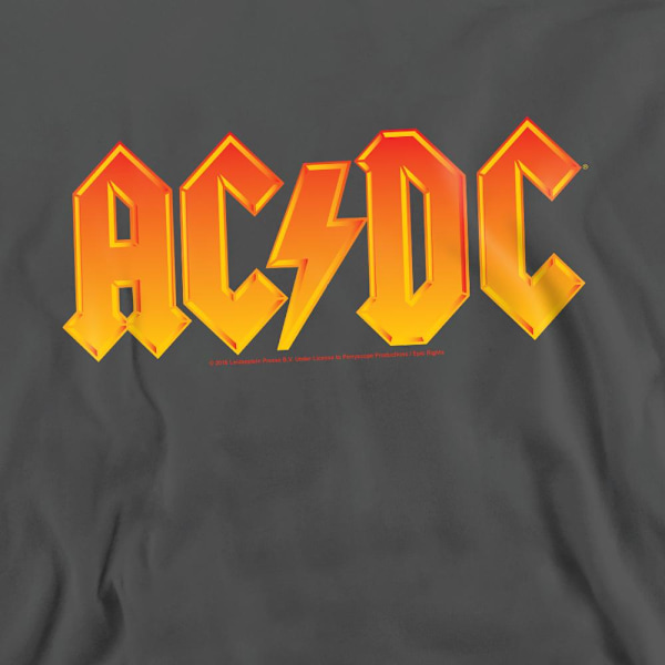 AC/DC Unisex Vuxen Logotyp Sweatshirt XL Kolgrå Charcoal XL