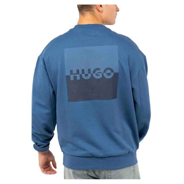 Hugo Herrtröja med logotyp, nedhasad axel, normal passform, XXL, mellanblå Medium Blue XXL