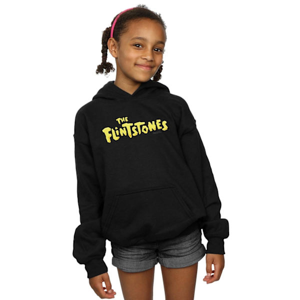 The Flintstones Girls Original Logo Hoodie 12-13 år Svart Black 12-13 Years