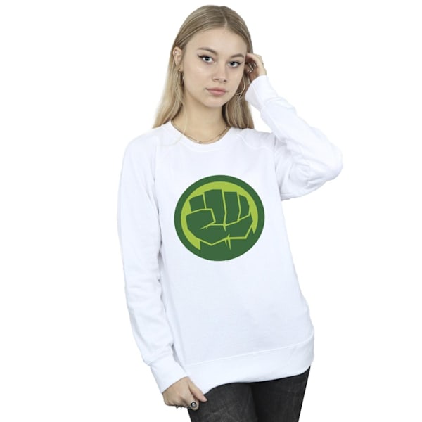 Marvel Dam/Kvinnor Hulk Bröstlogga Sweatshirt XL Vit White XL