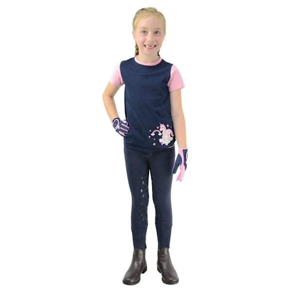 Little Rider Barn/Flickor Liten Enhörning T-shirt 9-10 År Candy Pink/Navy 9-10 Years