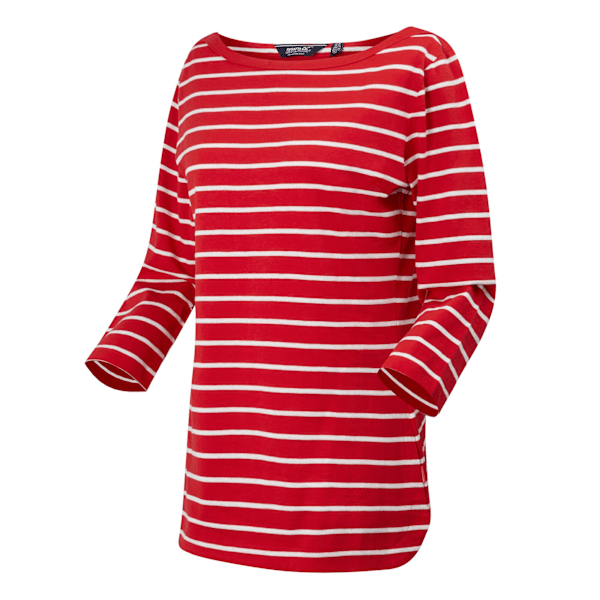 Regatta Womens/Ladies Bayletta 3/4 Sleeve Top 10 UK High Risk R High Risk Red/White 10 UK