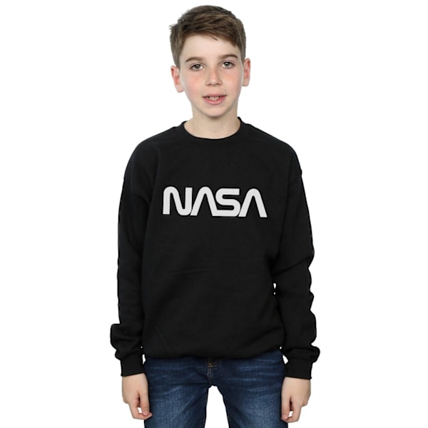 NASA Boys Modern Logo Sweatshirt 5-6 år Svart Black 5-6 Years