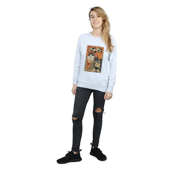 DC Comics Dam/Kvinnor The Joker Cover Sweatshirt S Heather Grå Heather Grey S