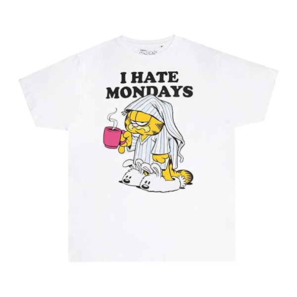 Garfield Mens I Hate Mondays Long Pyjamas Set L Vit/Grå/Svart White/Grey/Black L