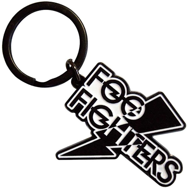 Foo Fighters Flash Logo Nyckelring One Size Svart/Vit Black/White One Size