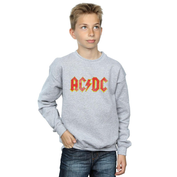 AC/DC Pojkar Sliten Logotyp Sweatshirt 5-6 År Sports Grey Sports Grey 5-6 Years