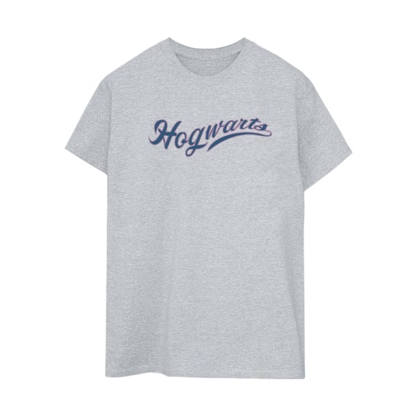 Harry Potter Dam/Damer Hogwarts Skrivande Bomull Pojkvän T- Sports Grey 4XL