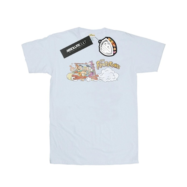 The Flintstones Herr Familjebil Distressed T-shirt 3XL Vit White 3XL