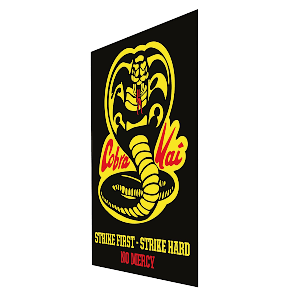 Cobra Kai No Mercy Print 40cm x 30cm Svart/Gul/Röd Black/Yellow/Red 40cm x 30cm
