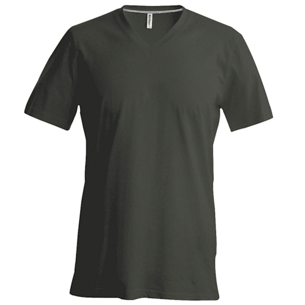 Kariban herr kortärmad V-ringad Slim Fit T-shirt 3XL grå Grey 3XL