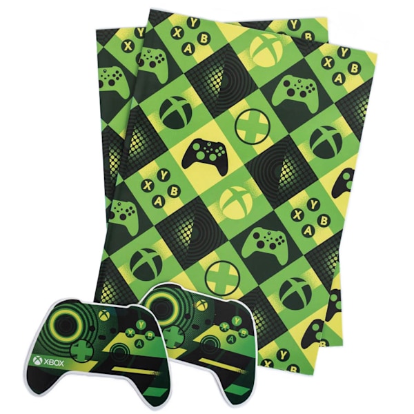 Xbox Spelkontroll Presentpapper One Size Grön/Svart/Gul Green/Black/Yellow One Size