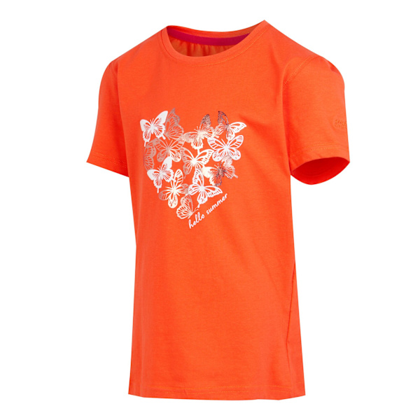 Regatta Barn/Kids Bosley VII Fjärils T-shirt 9-10 År Satsuma 9-10 Years