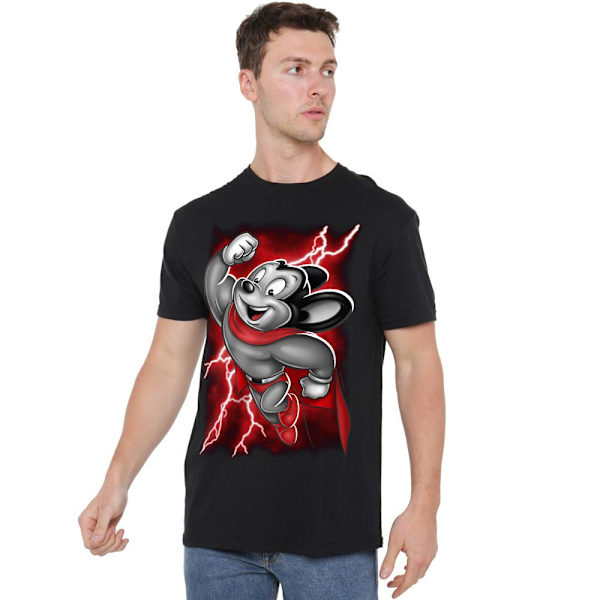 Mighty Mouse Herr Mighty Storm T-Shirt 4XL Svart Black 4XL