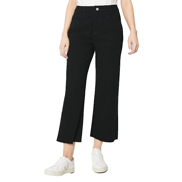 Principles Dam/Damer 7/8 Petite Wide Leg Jeans 16 UK Svart Black 16 UK