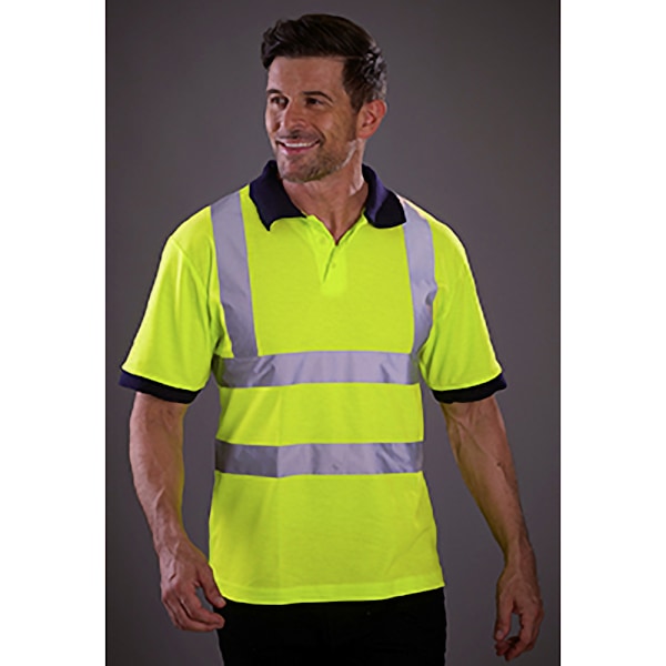 Yoko Hi-Vis kortärmad poloskjorta / Herrarbetskläder 3XL Hi-Vis Hi-Vis Yellow 3XL