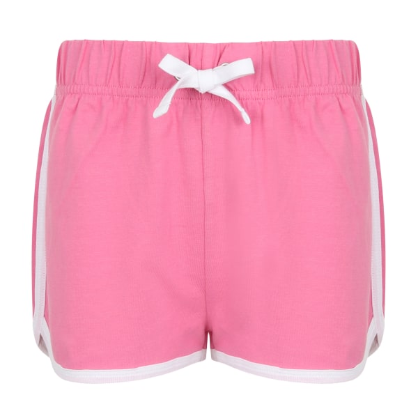 Skinni Minni Retro Sports Shorts för barn 7-8 år Ljusrosa/Vit Bright Pink/ White 7-8 Years