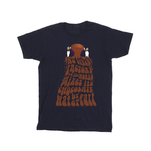 Willy Wonka Boys Chocolate Waterfall T-Shirt 3-4 år Marinblå Navy Blue 3-4 Years