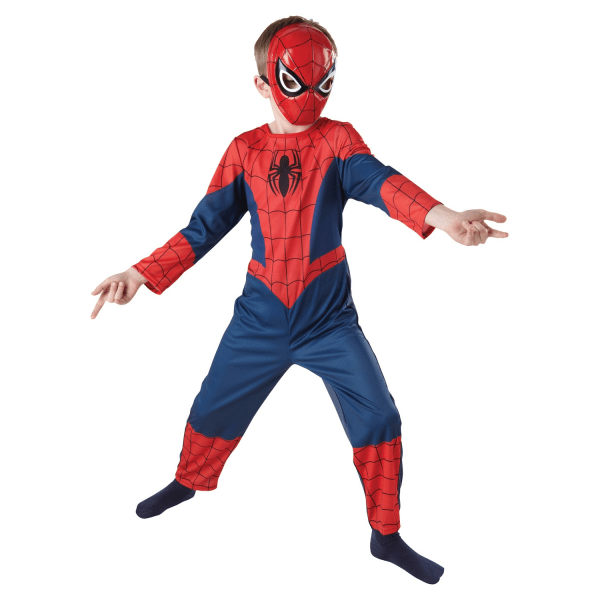 Spider-Man Barn/Barn Gjuten 1/2 Mask One Size Röd/Svart Red/Black One Size