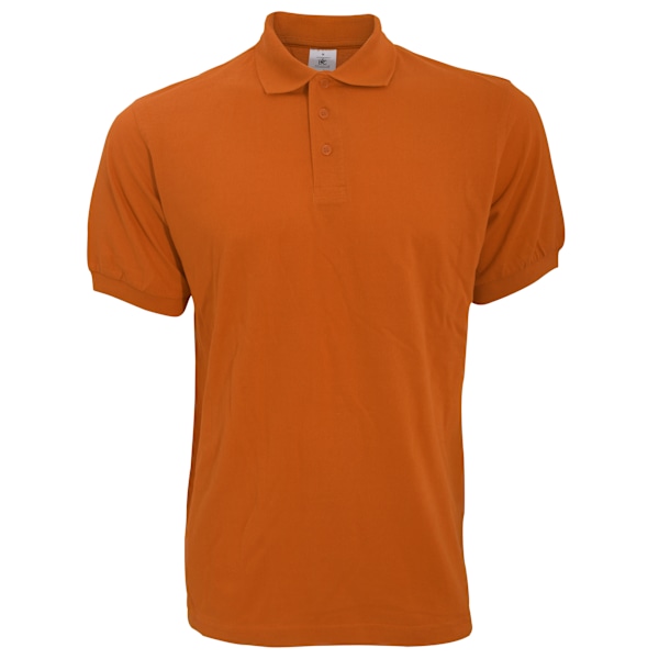 B&C Safran herrpoloshirt / herr kortärmad poloshirt 2XL Pumpkin Orange 2XL