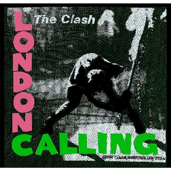 The Clash London Calling Patch One Size Grå/Rosa/Grön Grey/Pink/Green One Size