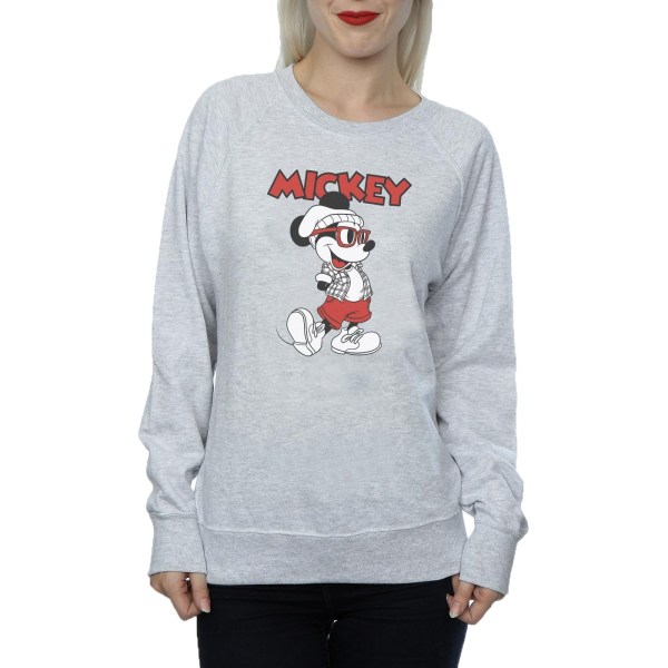 Disney Mickey Mouse Hipster Sweatshirt för kvinnor/damer XL Heather Heather Grey XL