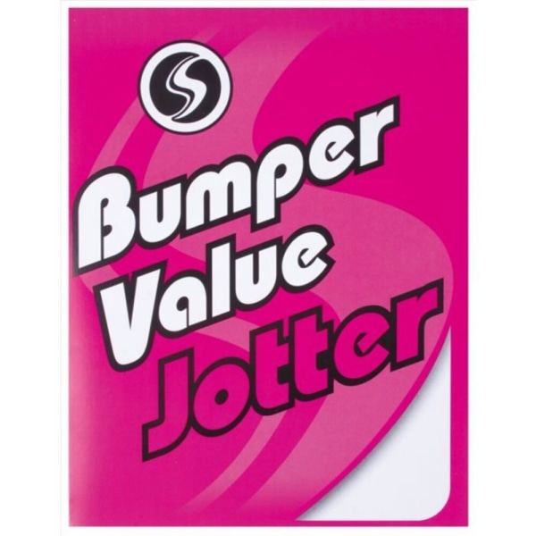Silvine Bumper Value Vanligt anteckningsblock (paket med 6) 229 mm x 178 mm Pi Pink 229mm x 178mm