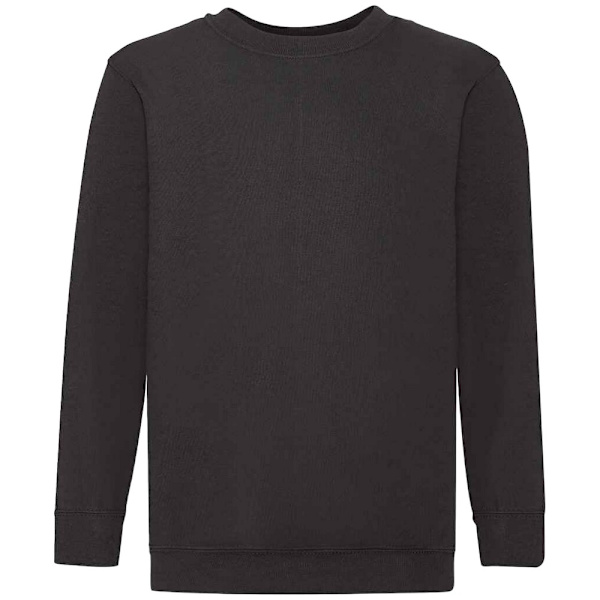 Fruit of the Loom Barnkläder för Barn/Juniorer Klassisk Drop Shoulder Sweatshirt Black 9-11 Years