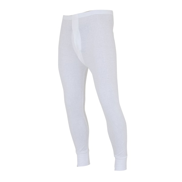 FLOSO Termisk Underkläder Långkalsonger/Byxor (Standard Range) White Waist: 36-39ins (Large)